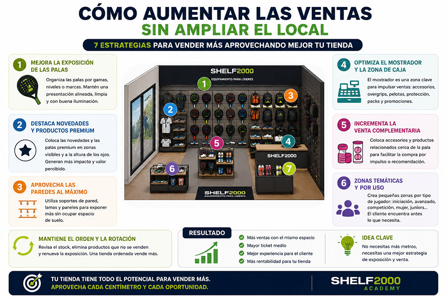Indicadores para hacer crecer una tienda de pádel